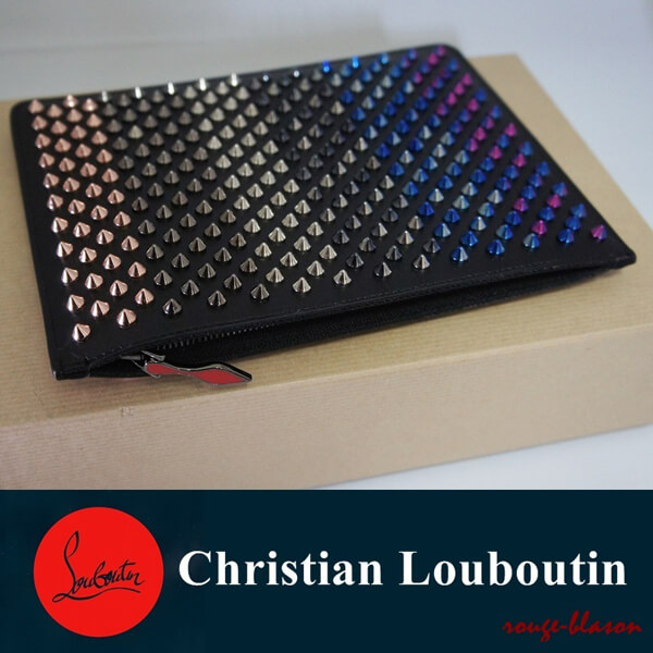 2016 ルブタン スーパーコピー新作！ Christian Louboutin loubiposh baby pouch マルチメタル